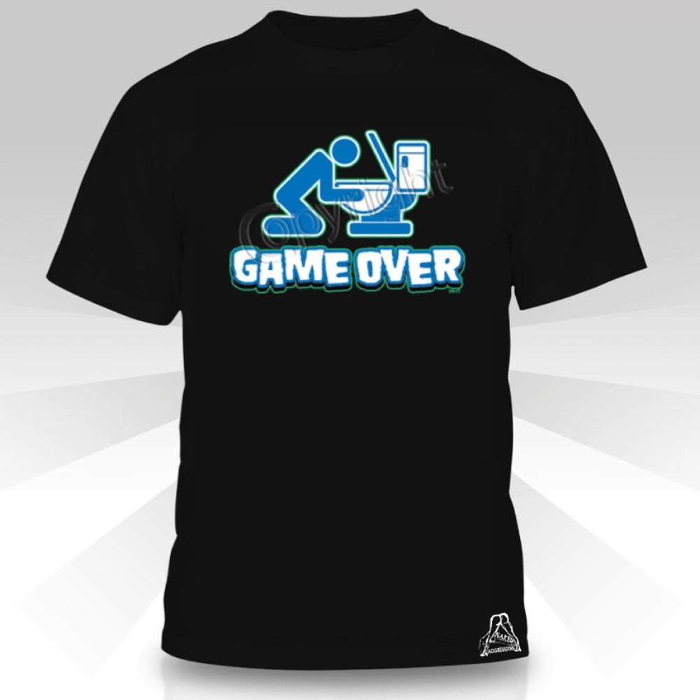 Game Over T-shirt New Funny Awesome Clever